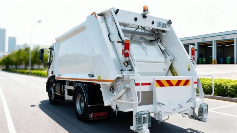 How a Garbage Truck Compactor Works | Rear Loader Compaction System Explained